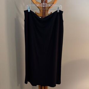 J. Jill Classic Wearever Black Midi Skirt